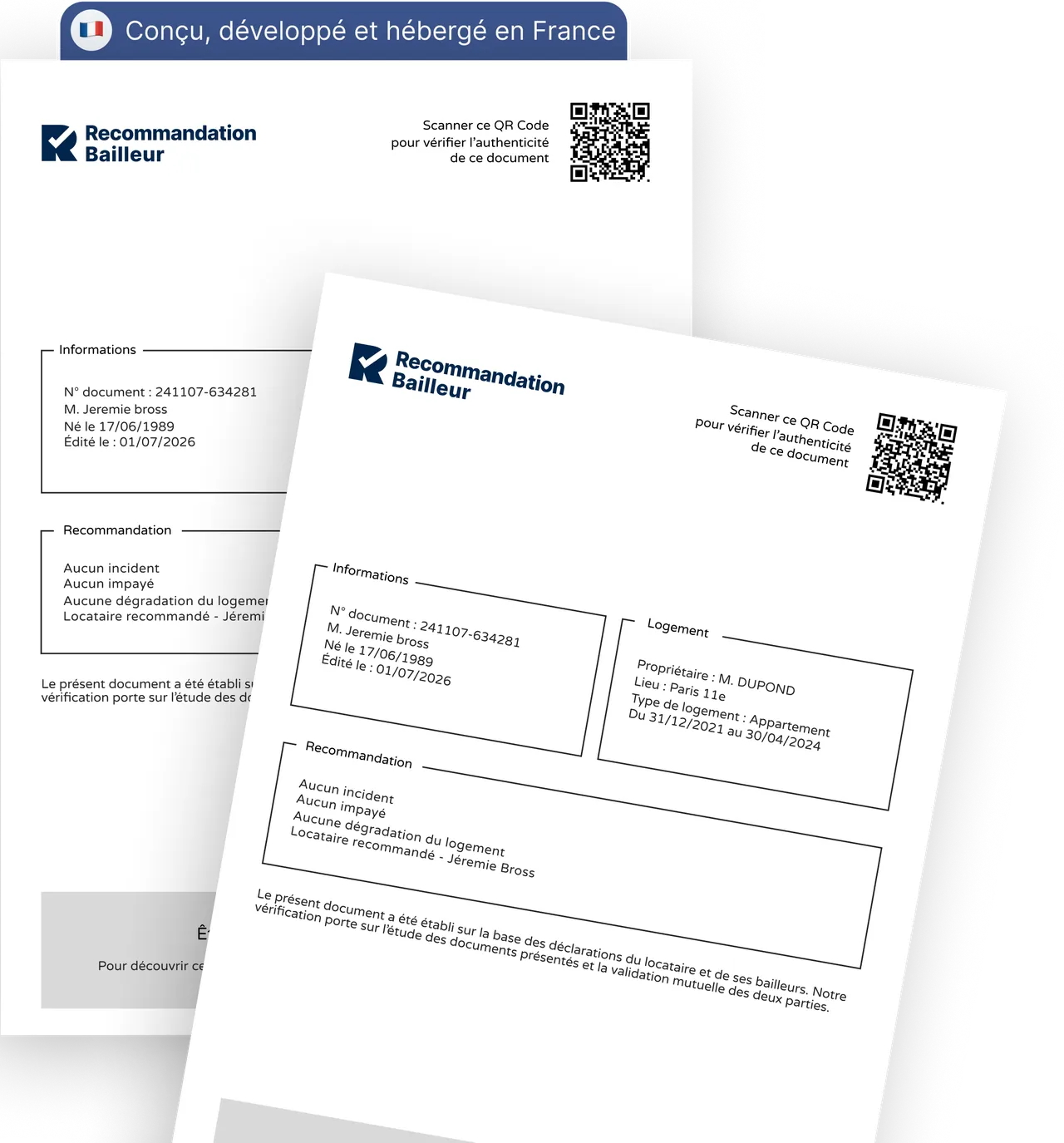 Dossier de Recommandation Bailleur